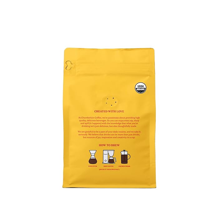 Chamberlain Coffee Early Bird Blend - Light Roast Ground Coffee Beans with Notes of Citrus, Caramel & Milk Chocolate - Specialty Ground Coffee Freshly Roasted In California - 10 oz