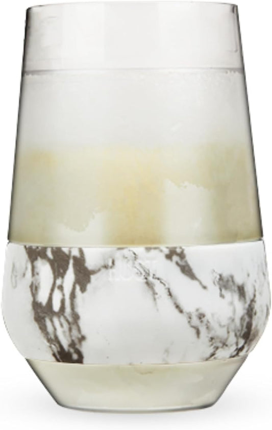 HOST Freeze™ XL Cooling Cup in Double Walled Insulated Freezable Drink Chilling Tumbler with Freezing Gel, 12 Ounces - Set of 1, Marble