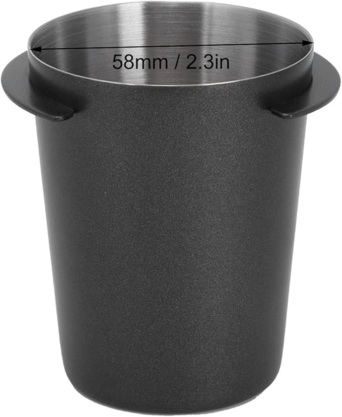 Tbest 58MM Espresso Dosing Cup,58mm Coffee Dosing Cup Stainless Steel Coffee Machine Handle Dosing Tool Accessory (58mm/2.3in)