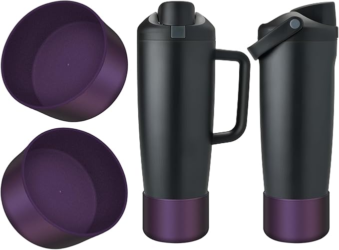 2PCS Silicone Boot Compatible with Owala 30oz & 40oz FreeSip Sway Bottles & Tumblers, Protective Anti-Slip Bottom Cover Sleeve for Freesip Sway Tumbler