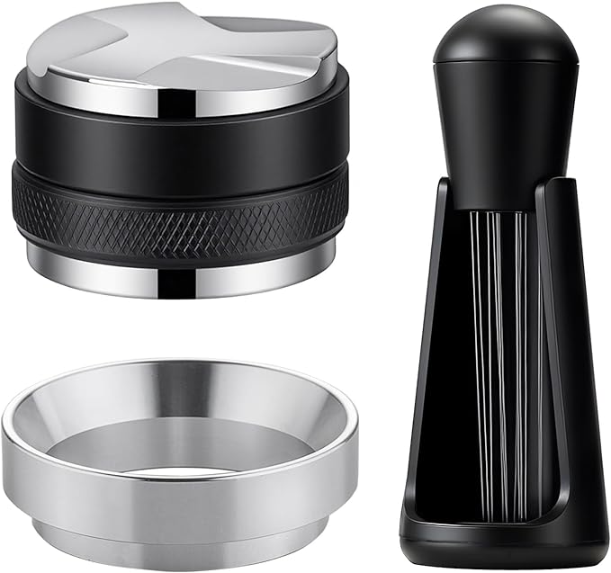 Shoxil Espresso Tools Kit – 51mm 2-in-1 Distributor & Tamper, WDT Tool with Needles, Magnetic Dosing Funnel, Espresso Tamper, Espresso Machine Accessories