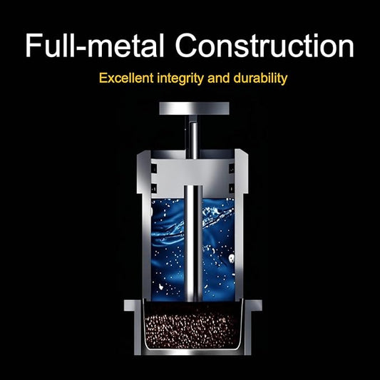 M5 Manual Espresso Maker, Portable Coffee Machine with 2-in-1 Bottomless Portafilter, No Electricity for Camping Travel Office, Cafe-Quality Stainless Steel, 80ml Tank & 2-Year Warranty