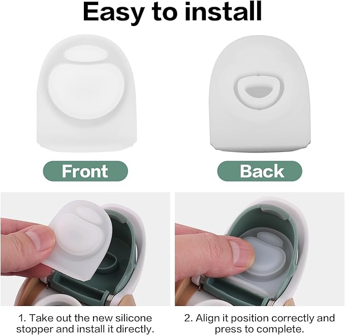 Joshey 6 Pack Rubber Seal Replacement Stopper, Compatible with Owala Freesip 24 oz Water Bottle Spout Cap-Silicone Gasket Replacement Parts (Clear)