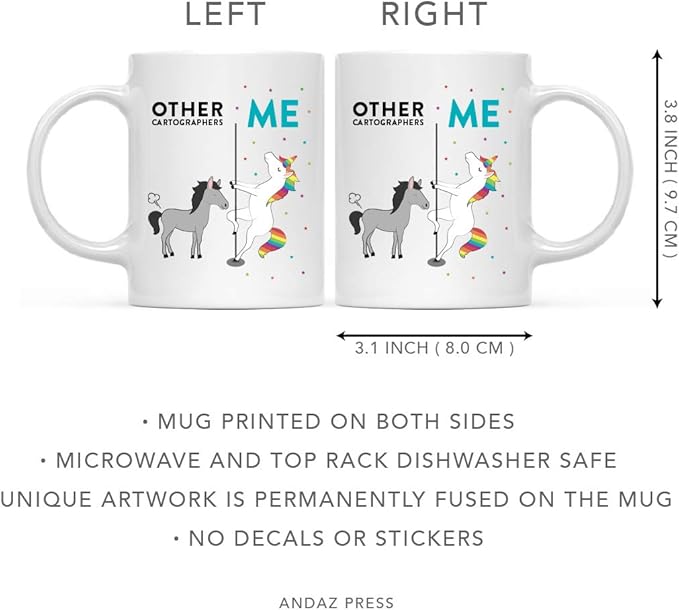 Andaz Press Funny Quirky 11oz. Ceramic Coffee Tea Mug - Thank You Gift, Horse Unicorn, 1-Pack, Birthday Ideas for Coworker Him Her, Gift Box