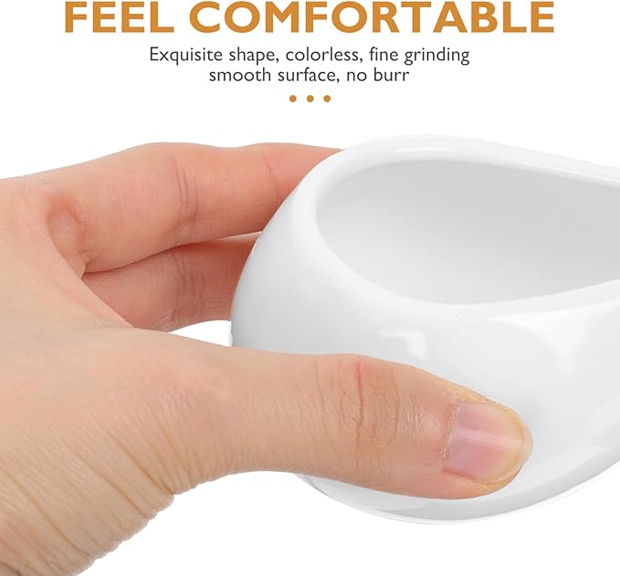 Hemoton Milk Jugs 4 Oz Round Mouth Creamers and Sauce Pitchers Porcelain Containers for Coffee Tea Table Serving and Entertaining 3.54X2.75X1.96In