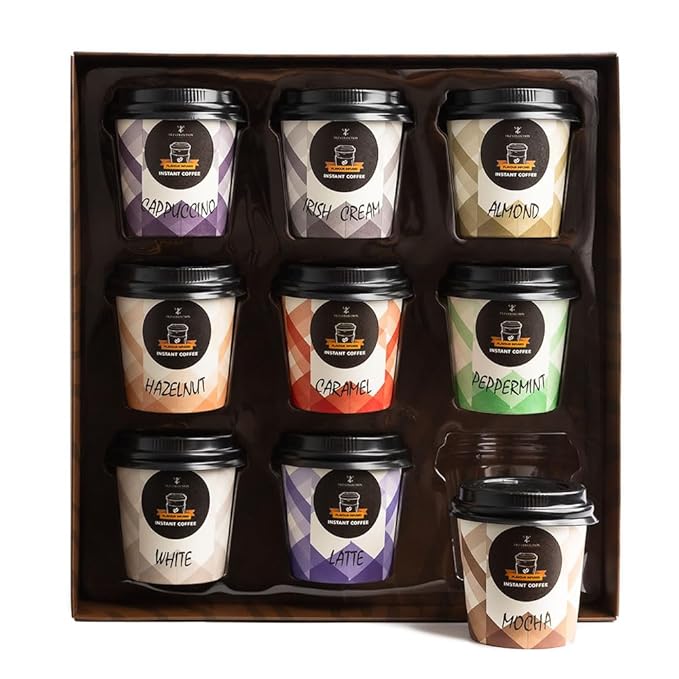 Coffee Gifts - Instant Coffee Gift Set For Men, 9 Flavoured, Coffee Lover Gifts |Coffee Gifts For Women, Men |Coffee Sampler Gift Set |Coffee Hamper Gifts |Gifts For Men & Women