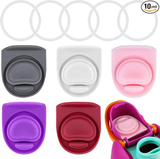 5 Sets Replacement Seal Gasket Stoppers for Owala Freesip 16oz 32oz Cap Mouth,Silicone O Sealing Ring Parts Water Bottle Top Lid Accessories for Owala Freesip 16/19/24/32/40oz（5 colors 1