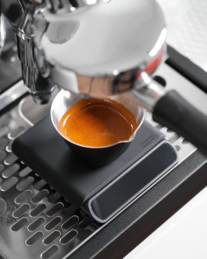 Normcore Espresso Measuring Cup, Espresso Shot Cups with Handle, Espresso Pouring Cup with Double Spout for Barista Tool Accessories, 1mm Thick, 304 Stainless Steel, Matte Black (Pack of 2)