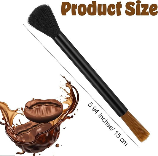 Coffee Grinder Cleaning Brush, Wood Handle & Natural Bristles, Dusting Espresso Brush, Coffee Grinder Burr, Espresso Accessories, Cleaning Tool for Barista Home Kitchen