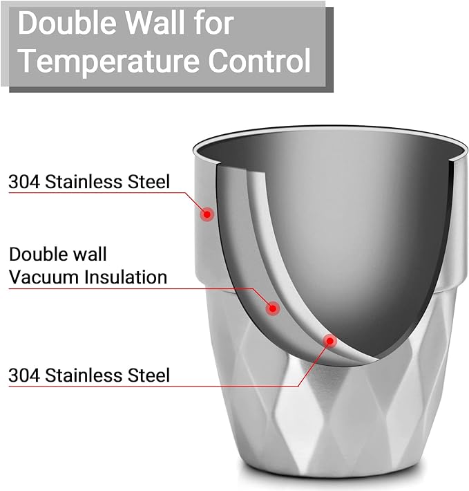 Beasea Stainless Steel Cups 10 oz, 12 Pack Bulk Stackable Insulated Stainless Steel Drinking Tumbler Cups Double Wall Metal Small Pint Glasses Tin Cups for Home Restaurant Office Party Camping