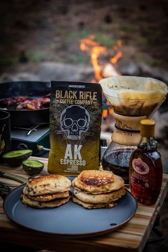 Black Rifle Coffee Company AK Espresso, 12oz Bag, Ground Coffee Medium Roast - Roasted Blend Made from Arabica Beans - Colombian & Brazilian Beans - Veteran Founded & American Made