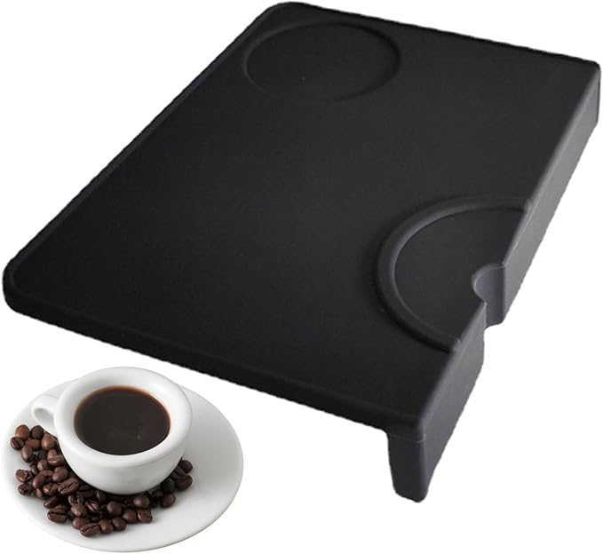 Espresso Tamper Mat,Non Slip Silicone Coffee Tamping Mat with Edge Protection,Reusable Countertop Tamping Mat,Tamp Mat for Table Corner,Coffee Shop,Kitchen,Baking House,Tea Room