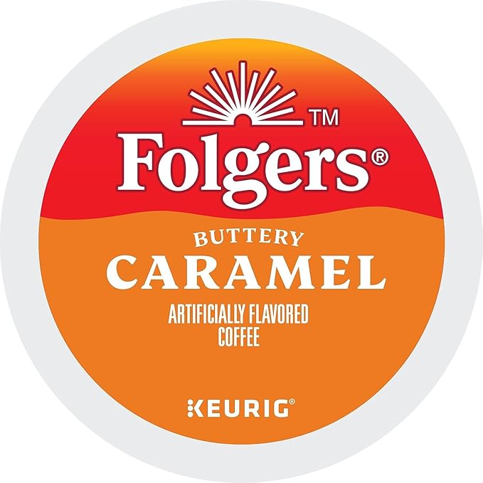 Folgers 6680 Caramel Drizzle Coffee K-Cups, 24/box