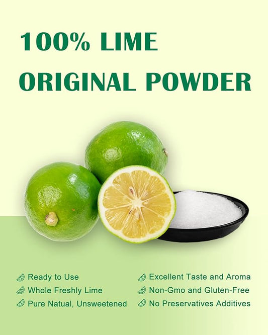 ORGFUN Freeze-Dried Lime Powder – 100% Pure, All Natural, Vegan, 7.06 oz