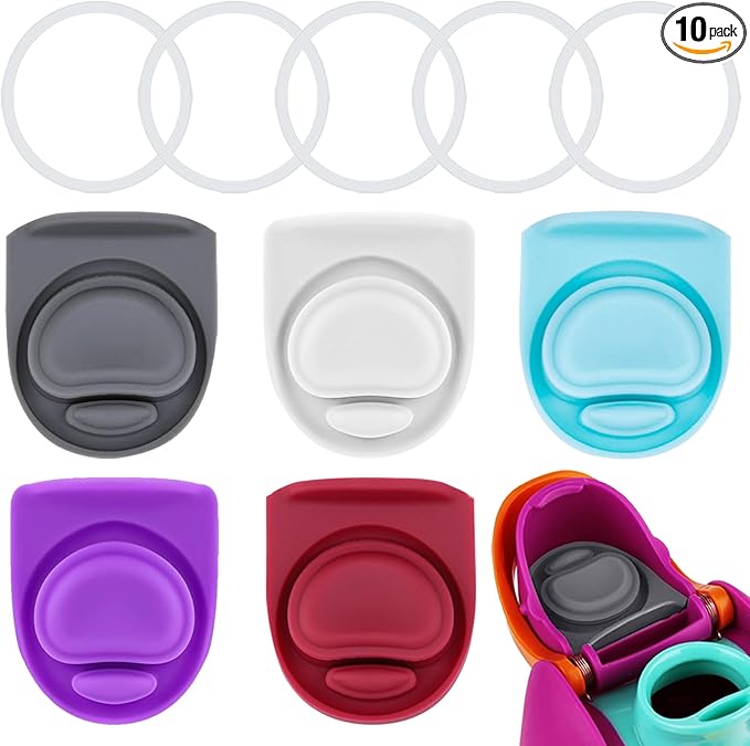 5 Sets Replacement Seal Gasket Stoppers for Owala Freesip 16oz 32oz Cap Mouth,Silicone O Sealing Ring Parts Water Bottle Top Lid Accessories for Owala Freesip 16/19/24/32/40oz（5 colors 8