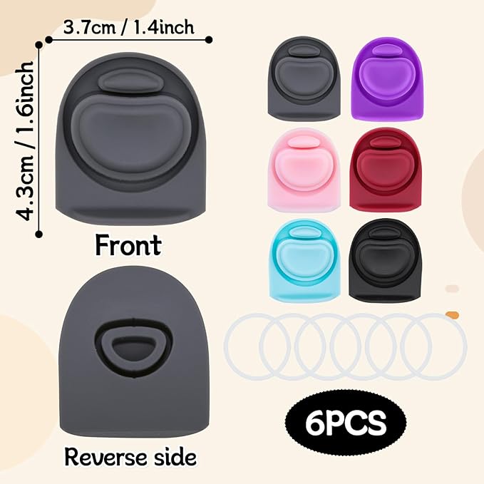 6 Sets Replacement Stopper and O Ring Gasket Compatible with Owala FreeSip 24oz 32oz,Water Bottle Lid Insert Cap Rubber Seal Parts for Owala 16/19/24/32/40oz Mouthpiece Accessories F9