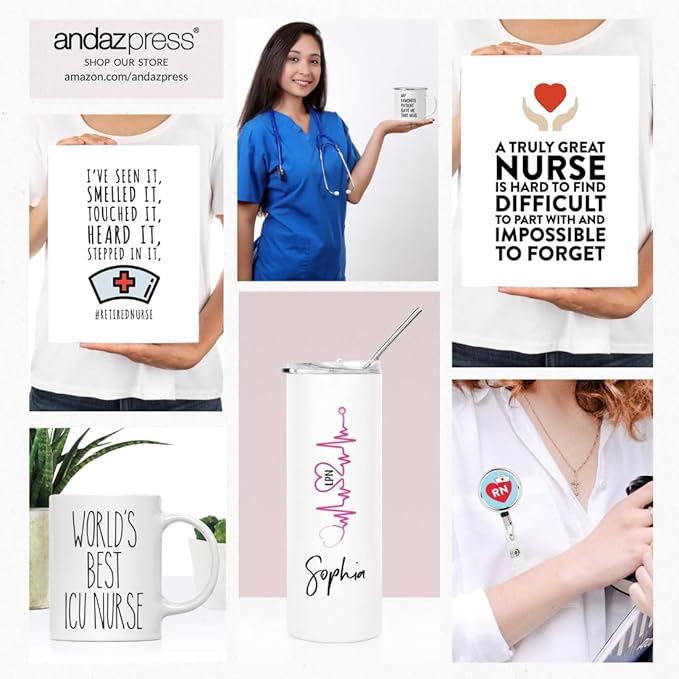 Andaz Press Funny 11oz. Ceramic Coffee Tea Mug Thank You Gift, School Nurse Nutritional Facts, 1-Pack
