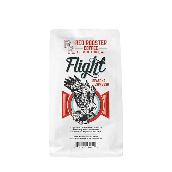 Flight Seasonal Espresso - Roasted by Red Rooster Coffee - Whole Bean Coffee - 2 Pound Bag