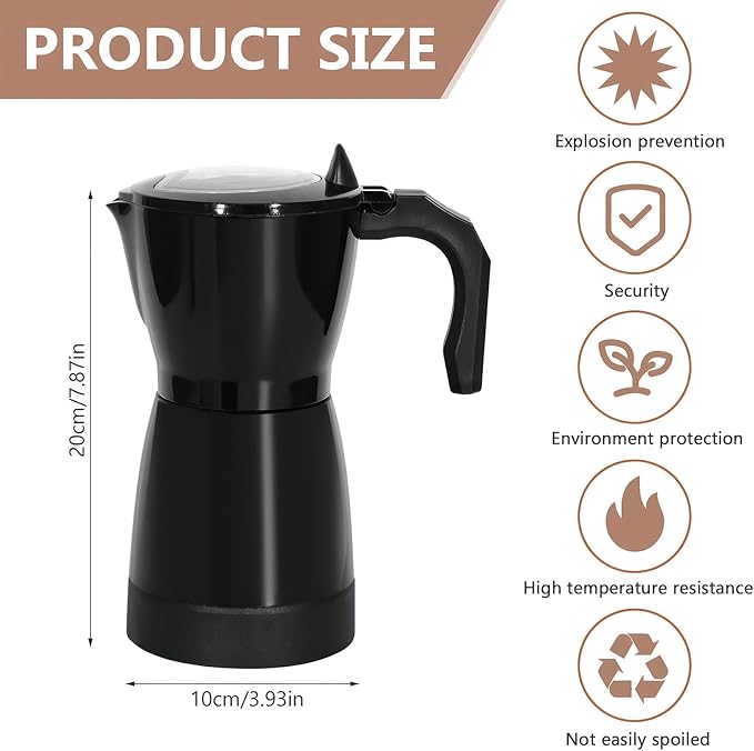 SHANGSKY Coffee Pot Electric Moka Pot 6 Cup, Espresso Coffee Maker Cafeteras Electricas Italian Coffee Maker Espresso Makers Portable Aluminum Electric Mocha Pot, Coffee Machine Moka Maker