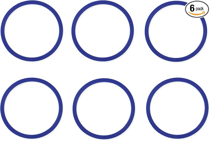 6pcs Water Bottle Sealing Ring Replacement for Owala FreeSip, Silicone Lid Seal O Ring Gaskets Water Bottle Replacement Parts Accessories for Owala Cup 24/25/32/40 oz (Dark Blue)