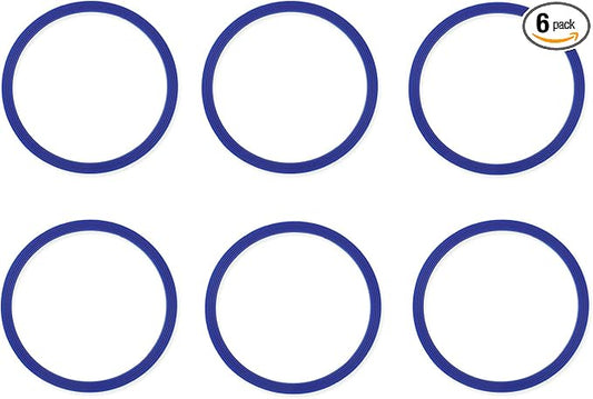 6pcs Water Bottle Sealing Ring Replacement for Owala FreeSip, Silicone Lid Seal O Ring Gaskets Water Bottle Replacement Parts Accessories for Owala Cup 24/25/32/40 oz (Dark Blue)