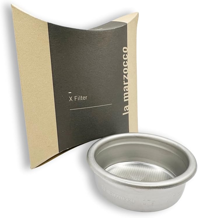 Original basket made for La Marzocco. Stainless Steel, Precision, X Filter Basket for double espresso. Fits all 58mm portafilters. (17g)