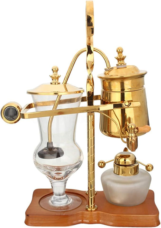 Luxury Balancing Siphon Coffee Maker/Brewer,Balance Syphon Coffee Maker Double Column,Easy to Clean Permanent Filter and Water Retainer,B