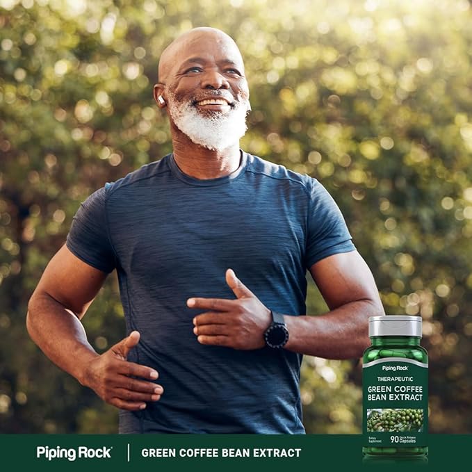 Piping Rock Green Coffee Bean Extract | 90 Capsules | Dietary Supplement | Non-GMO, Gluten Free