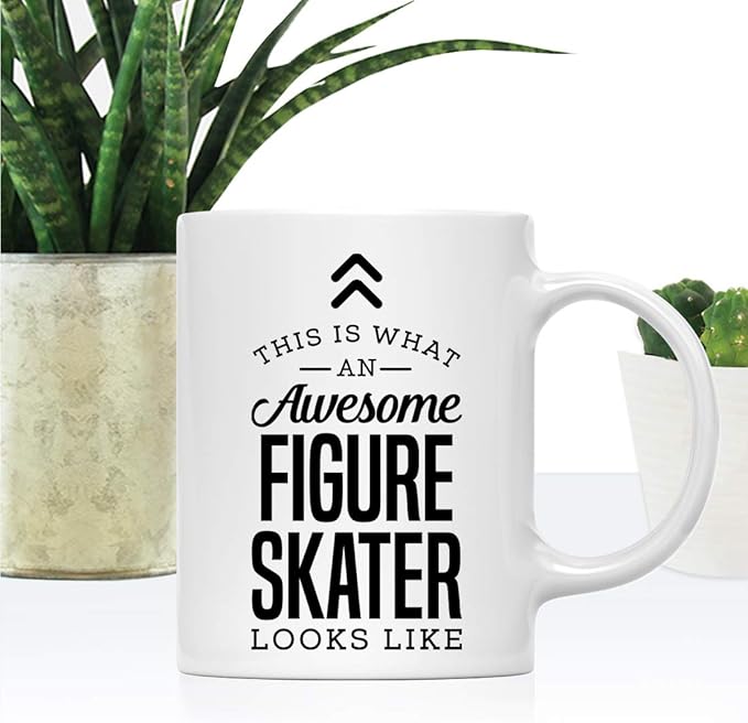 Andaz Press 11oz. Ceramic Coffee Tea Mug Thank You Gift, This is What an Awesome Figure Skater Looks Like, 1-Pack, Birthday Christmas Gift Ideas Coworker Him Her, Includes Gift Box