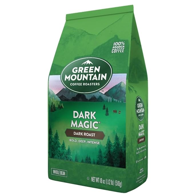 Green Mountain Coffee Roasters, Dark Magic, Whole Bean Coffee, Dark Roast, Bagged 12oz