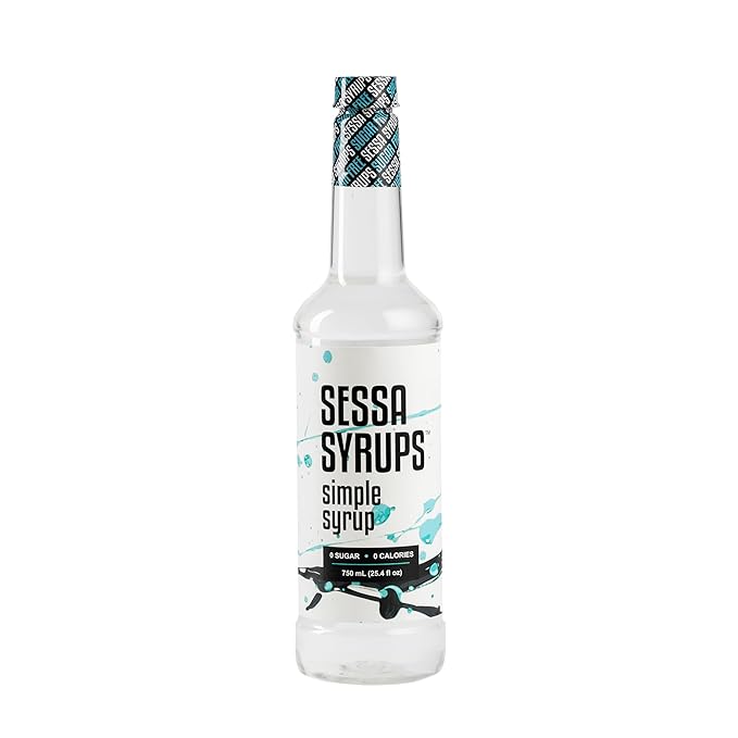 Sessa Syrups Sugar Free Simple Syrup - 25.4 Fl Oz - Keto-Friendly, Zero Calorie, Gluten-Free - Natural Flavoring for Coffee, Tea, Cocktails, and More