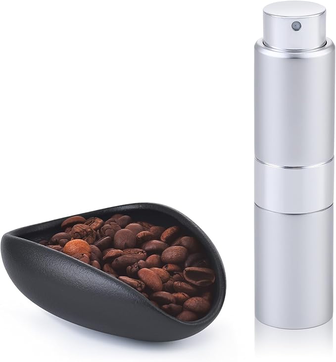 Lulupack Coffee Bean Dosing Cup with 20ML Spray Bottle, Coffee Measuring Cups & Espresso Bean Spritzer Kit