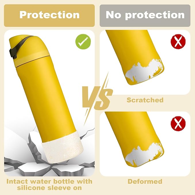 Silicone Boot for Owala Water Bottle 24 oz 32 oz 40 oz, Anti-Slip Protective Sleeve for FreeSip/Twist/Flip Stainless Steel Water Bottles Accessories