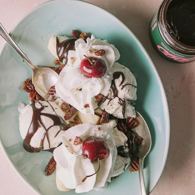 Coop's Vegan Hot Fudge Sauce 10.6 OZ - Gluten Free Vegan, Kosher, Non GMO, Gourmet, All Natural, Plant Based Dairy Free Whipped Topping for ICecream, Sundae, Panckaes, Milshake and more