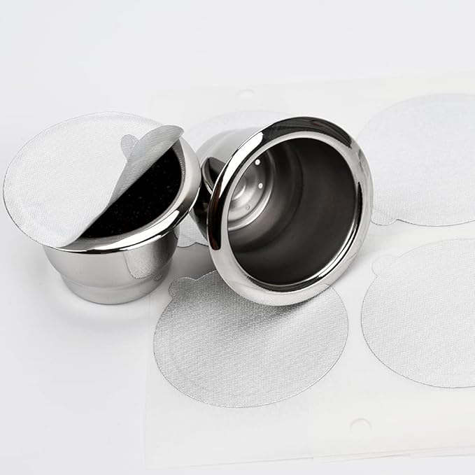 Aluminum Espresso Lids Foil Seals Stickers for Reusable Espresso Capsules Refillable Coffee Pods Stainless Steel Cups Filters Compatible with Nespresso Original Line Machines (100 Pcs Lids (37mm))