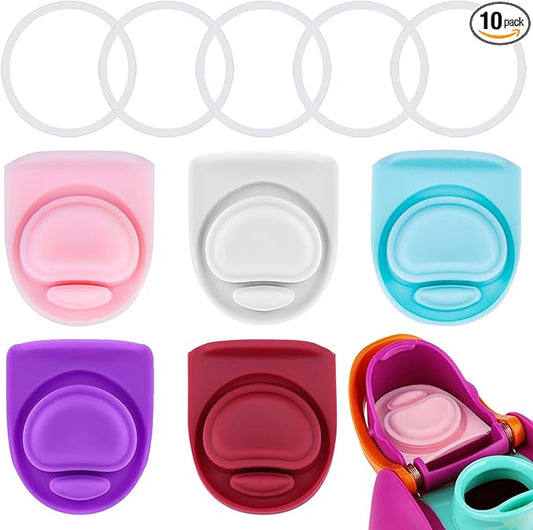 5 Sets Replacement Seal Gasket Stoppers for Owala Freesip 16oz 32oz Cap Mouth,Silicone O Sealing Ring Parts Water Bottle Top Lid Accessories for Owala Freesip 16/19/24/32/40oz（5 colors 6