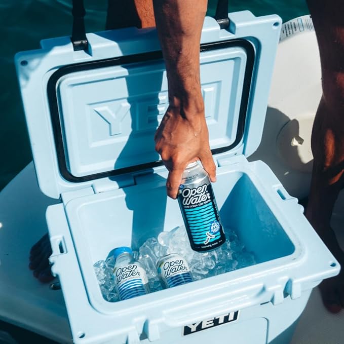 Open Water Sparkling 16oz bottles (2 cases, 24 bottles) - Sustainable Aluminum Bottled Sparkling Water With Electrolytes - 7.0 pH Balanced BPA-Free Ultra-Purified Water