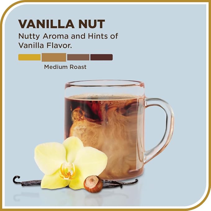 Don Francisco's Vanilla Nut Ground Coffee, Medium Roast – 100% Arabica, Flavored Coffee, 20 oz Bag
