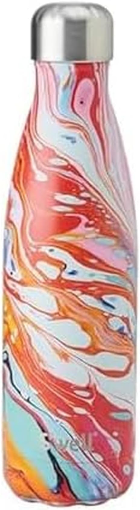 S'well Stainless Steel Water Bottle, 17oz, Marble Swirl, Triple Layered Vacuum Insulated Containers Keeps Drinks Cold for 36 Hours and Hot for 18, BPA Free, Perfect for On the Go