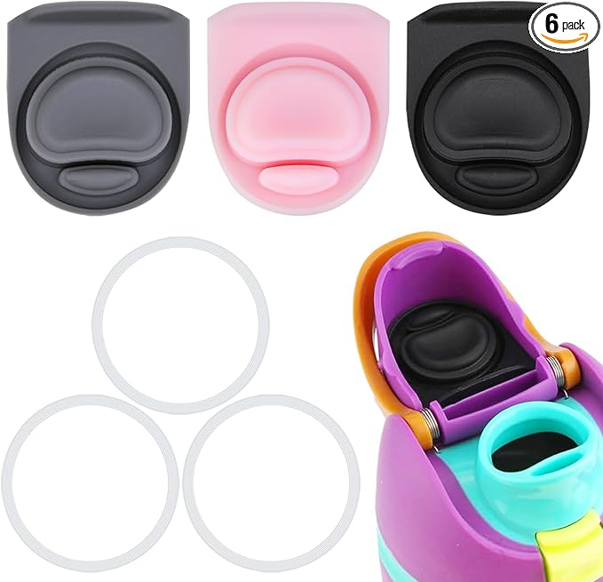 3 Sets Replacement Seal Stopper and O Ring Gasket Compatible with Owala FreeSip 24oz 32oz,Water Bottle Lid Insert Cap Rubber Seal Parts for Owala 16/19/24/32/40oz Mouth Piece Accessories Z3K9