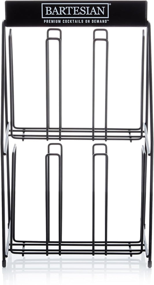 Bartesian Cocktail Capsules Holder Rack - Against-The-Wall Cocktails Capsule Storage Organizer Dispenser for Up to 36 Capsules - Home Bar Accessories for Cocktail Maker Machine - 10" x 6" x 16"