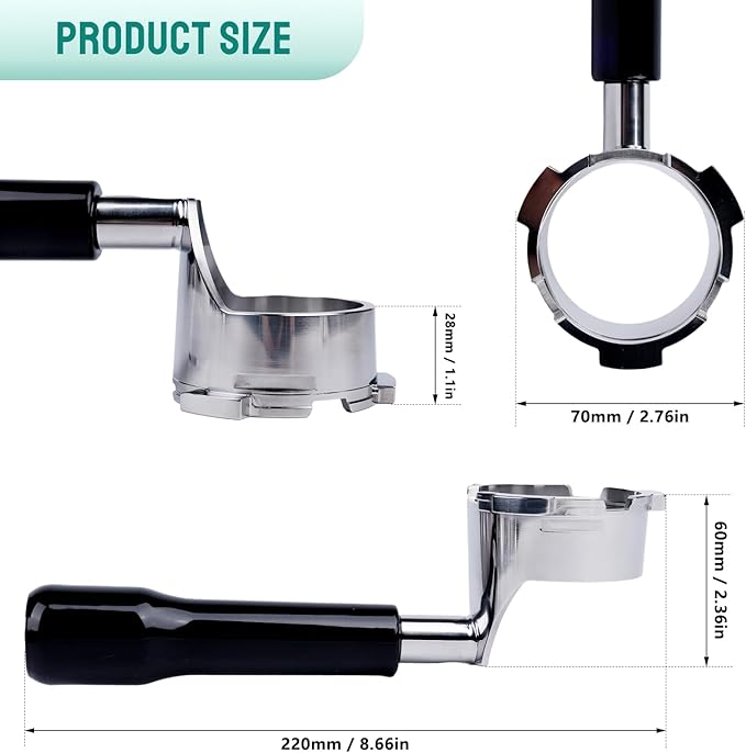 Bottomless Portafilter for Ninja Luxe Café Premier Series ES601 & ES601C Models | Basket Not Included | Compatible with Stock Filter Basket | Patent Pending