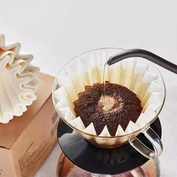 Commercial Coffee Filters 12 Cup Extra Large (300ct) - 9.75" Diameter Unbleached Filters for Bunn Style Machines, Flat Bottom Design Prevents Overflow - Bulk Cold Brew & Restaurant