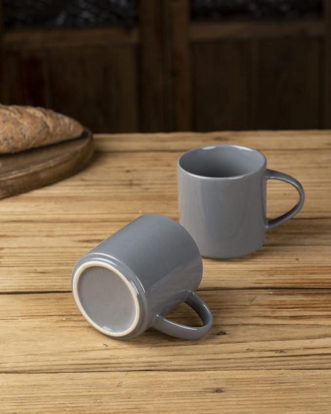 famiware Nebula 4 Pieces Coffee Mug, 14 oz Catering Mugs with Handle for Coffee, Tea, Cocoa, Milk, Dark Gray