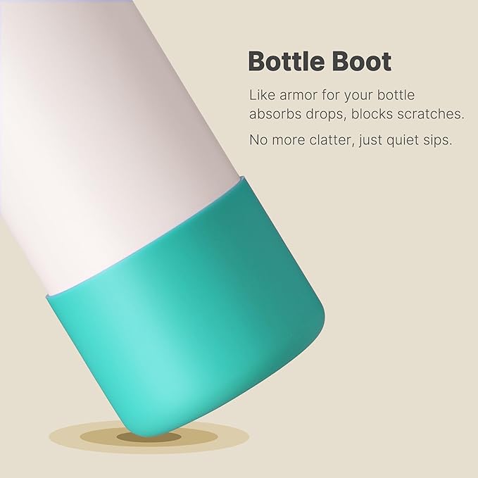 Boot for Owala 32 oz Twist/FreeSip/Flip Stainless Steel Water Bottle, Silicone Rubber Bottom Protector for Owala 32 oz Water Bottle (Teal)
