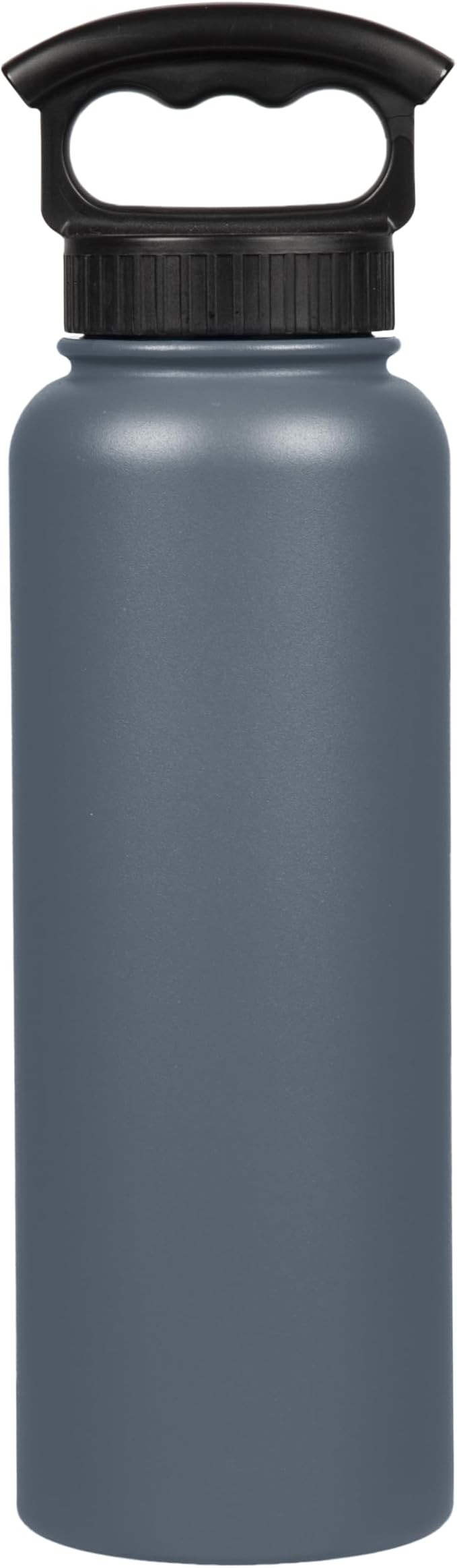 FIFTY/FIFTY Double Wall Vacuum Insulated Water Bottle, Stainless Steel, Wide Mouth with Three Finger Cap