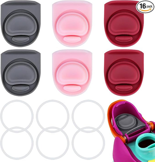 6 Sets Replacement Stopper and O Ring Gasket Compatible with Owala FreeSip 24oz 32oz,Water Bottle Lid Insert Cap Silicone Seal Parts for Owala 16/19/24/32/40oz Mouth Piece Accessories Z6S3
