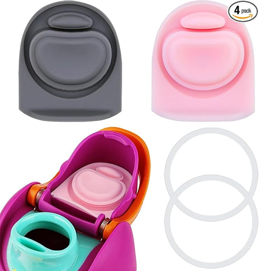 2 Sets Replacement Stopper and O Ring Gasket Compatible with Owala FreeSip 24oz 32oz,Water Bottle Lid Insert Cap Rubber Seal Parts for Owala 16/19/24/32/40oz Mouth Piece Accessories