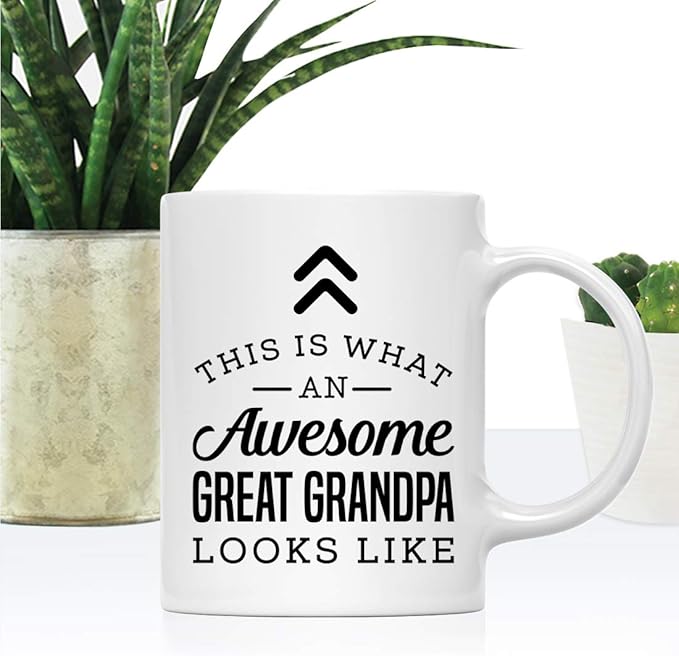 Andaz Press 11oz. Ceramic Coffee Tea Mug Thank You Gift, This is What an Awesome Great Grandpa Looks Like, 1-Pack, Birthday Christmas Gift Ideas Coworker Him Her, Includes Gift Box