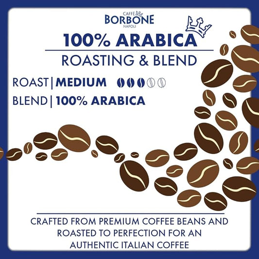 Caffè Borbone 100% Arabica Aluminum Capsules Compatible with Nespresso Original Machines, Medium Roast, 50 Count